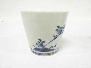 古伊万里　染付　桜　蕎麦猪口